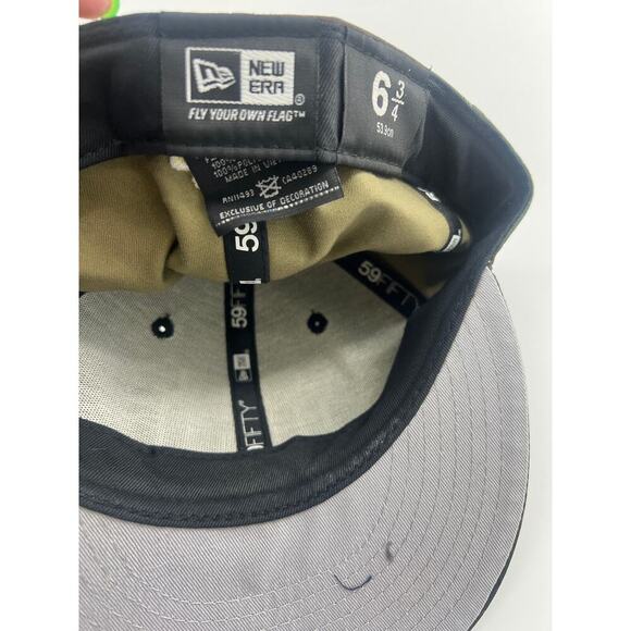 New Era Notre Dame Hat Camo Green Brown Black 6 ¾ Sportswear Fitted Sports - Picture 6 of 6